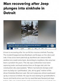 Sinkhole opens up in Detroit