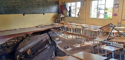 Sinkhole in classroom Kwekwe