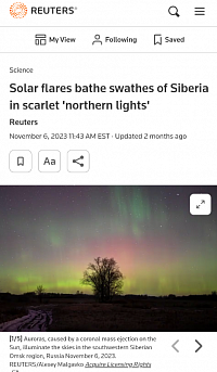 Solar flares Siberia