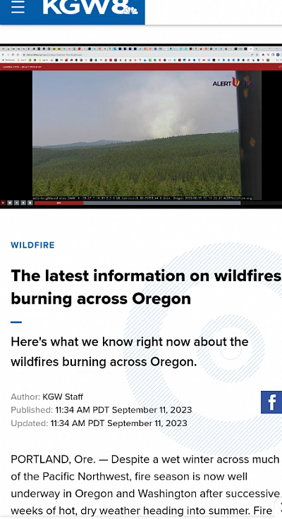 Oregon wildfires