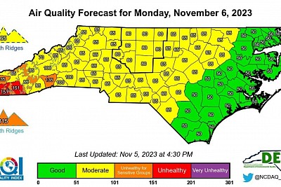 Western NC wildfire smoke